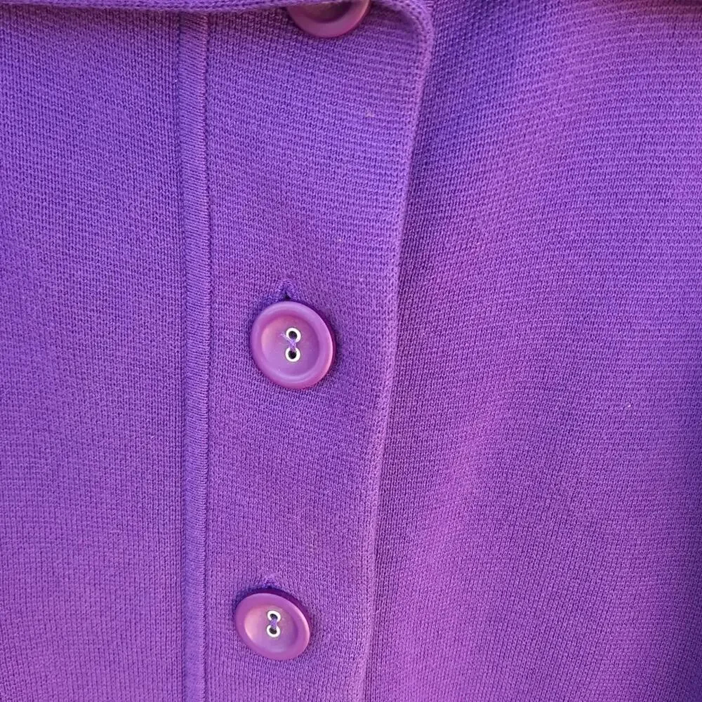 Chico's royal purple knit button down cardigan sweater women's size 3 (XL)